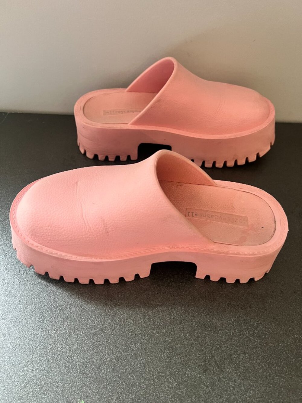 Free People & Jeffrey Campbell Bae Platform Mule — Rubber Slip‑On Clog — PINK 6 - Picture 6 of 10
